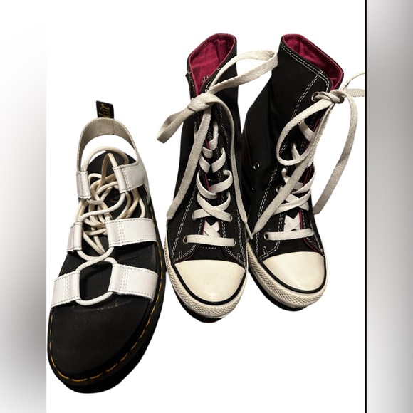 Rock & Candy| Goldluxe Wedge Platform Sneakers| Size 8|Black Pink White Gray - Picture 8 of 8